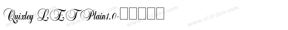 Quixley LET Plain1.0字体转换